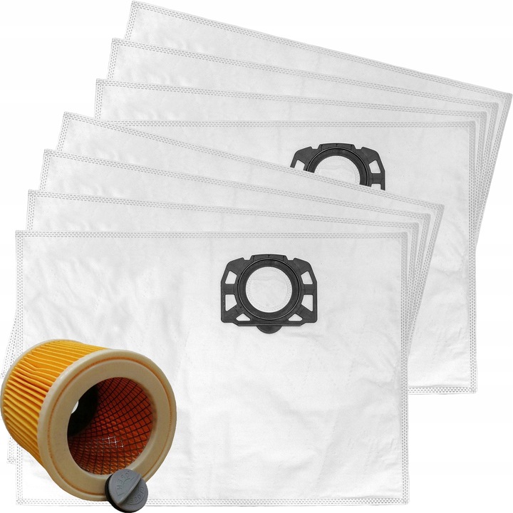 8x DUŻE Worki Filtr do odkurzacza Karcher WD3 KFI 357 SE4001 WD2 PLUS