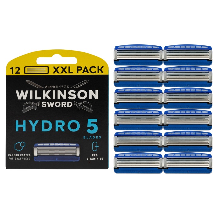 Wilkinson Hydro 5 Regular do golenia wkłady, nożyki 12 szt.