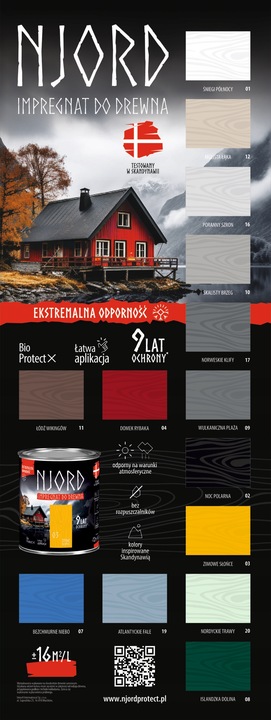 NJORD IMPREGNAT DO DREWNA 5L ŚNIEGI PÓŁNOCY