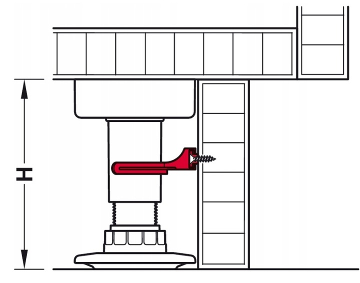 100 x Klip zatrzask cokołu AXILO oryginał Hafele