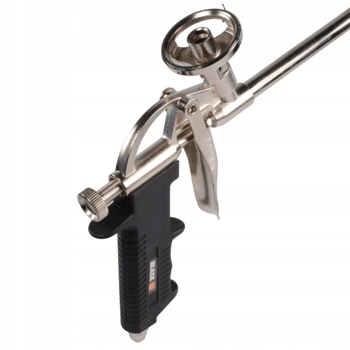 PISTOLET DO PIANKI PIANY MONTAŻOWEJ METALOWY MOCNY BLACK