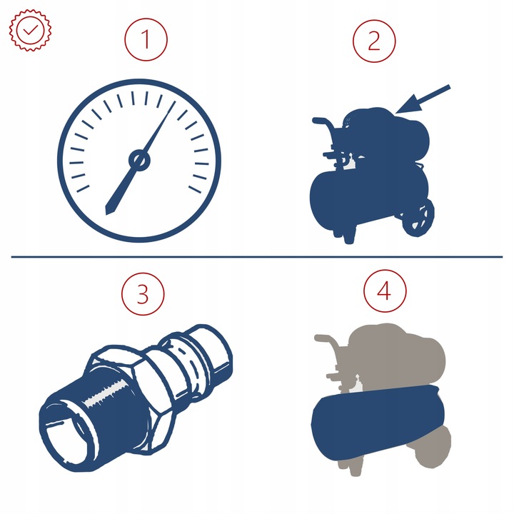 Wielofunkcyjny Kompresor Sprężarka Olejowy Dwutłokowy 52DC 50L 8B