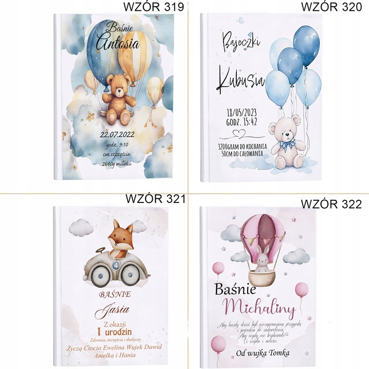 Bajki dla dzieci prezent na Roczek Chrzest Urodziny Imię dziecka