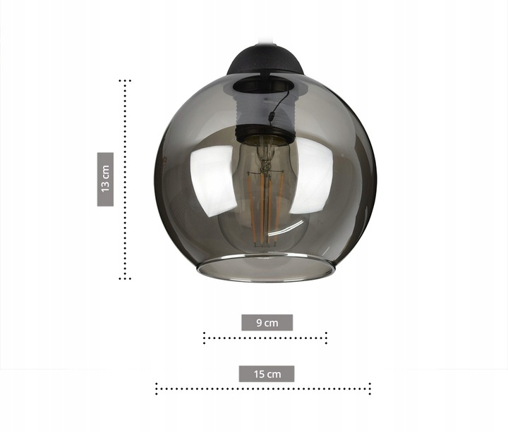 Klosz Kula do lamp żyrandola kinkietu E27 W041S