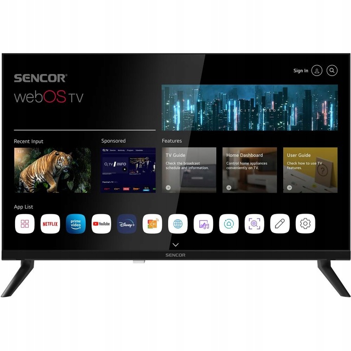 Telewizor Smart LED Sencor 24S830 24" HD Ready HDR10 webOS Wi-Fi BT