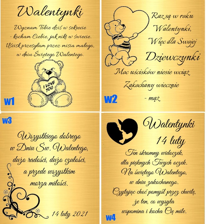 Złoty Łańcuszek Serce Serduszko Grawer