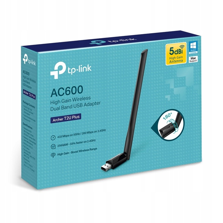 Karta sieciowa USB TP-Link AC600 Archer T2U Plus