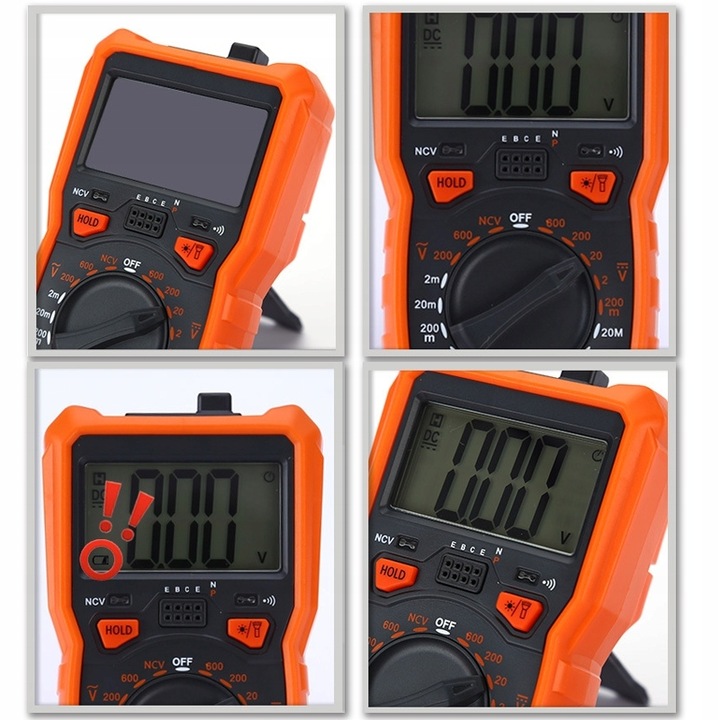 PROFESJONALNY MIERNIK POBORU PRĄDU MULTIMETR CYFROWY ELEKTRYCZNY LCD