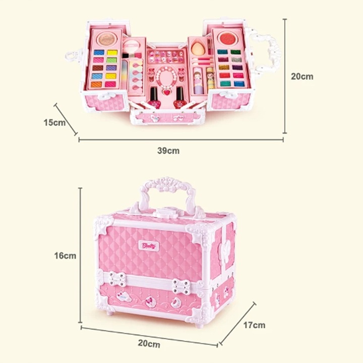 DUŻY ZESTAW KOSMETYKÓW DO MAKIJAŻU I PAZNOKCI MAKEUP DLA DZIECI PREZENT