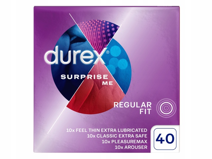 Durex SURPRISE ME zestaw prezerwatyw mix 40szt