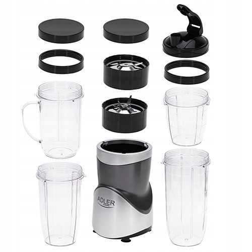 BLENDER KIELICHOWY DO SMOOTHIE do koktajli 1200W + 4 butelki kubki