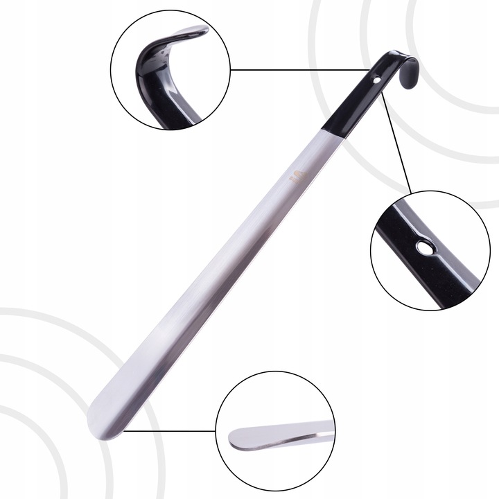 Zestaw 3 x metalowa łyżka do butów 72 42 15 cm