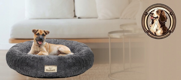 Legowisko dla Psa Kota Chmurka Shaggy Posłanie Zdejmowany Pokrowiec 60 cm