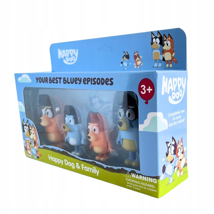 BLUEY I BINGO ZESTAW FIGUREK RODZINA BLUEY 4SZT
