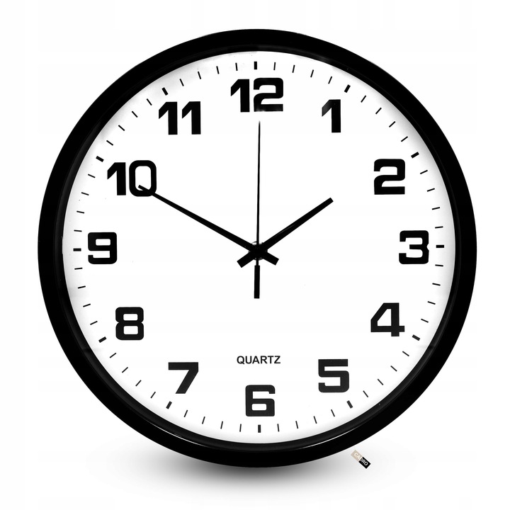 ZEGAR ŚCIENNY czarny 30 cm do salonu kuchni klasyczny
