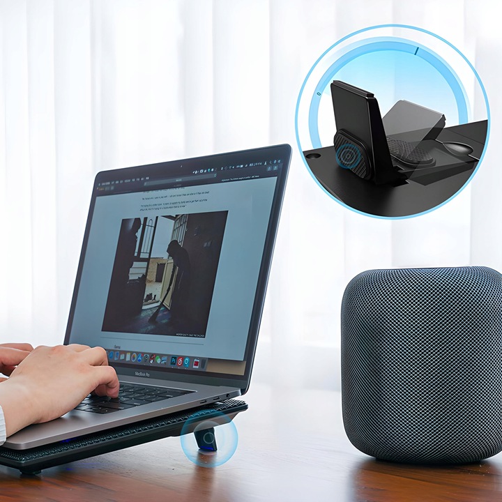 PODSTAWKA PODKŁADKA CHŁODZĄCA POD LAPTOPA NOTEBOOKA PODŚWIETLENIE 12-17''