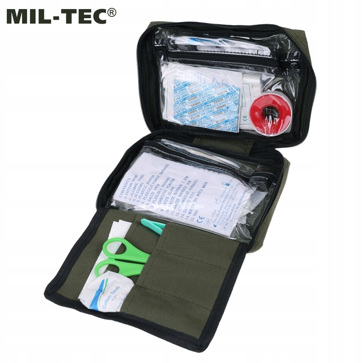 Apteczka pierwszej pomocy z wyposażeniem first aid Mil-tec duża olive