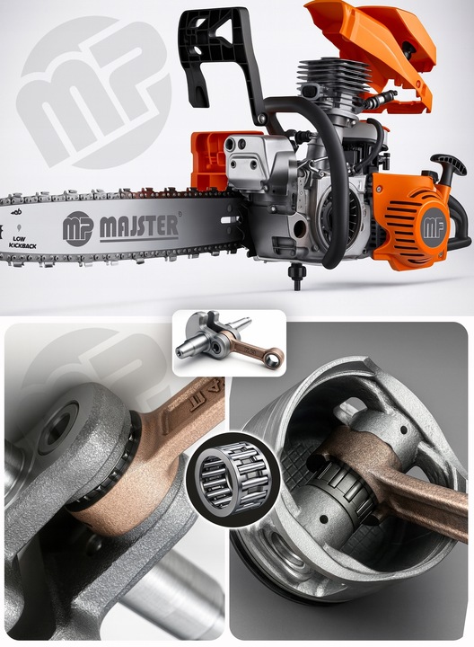 PIŁA SPALINOWA PILARKA ŁAŃCUCHOWA 5,7km 58cm3 2x łańc/prowad/olej+2x