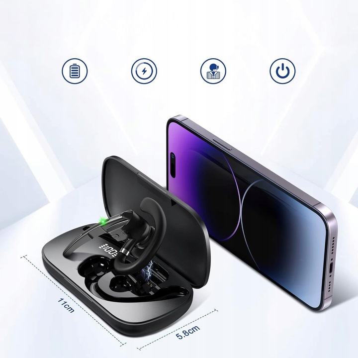 SŁUCHAWKA BLUETOOTH DLA KIEROWCY DO TELEFONU ROZMÓW BEZPRZEWODOWA ZESTAW