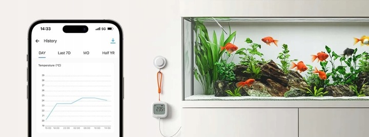 Sonoff SNZB-02LD Termometr Zigbee z sondą 1.5m IP65 wyświetlacz LCD