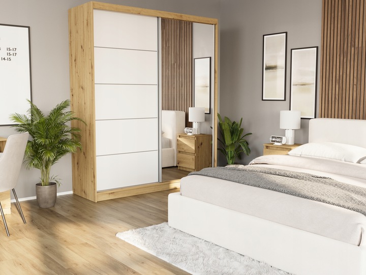 Szafa przesuwna Luna I 183 cm z lustrem