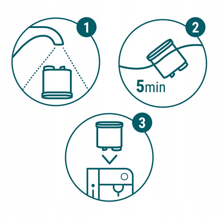 3x Sillar filtr do wody do ekspresu Philips Saeco LatteGO Latte Go