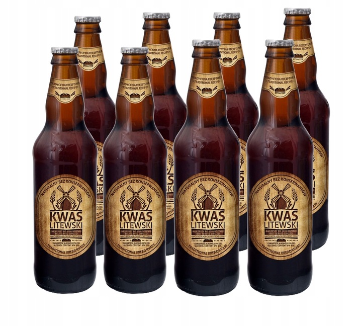 Kwas Chlebowy Litewski Oryginalny Napój Gazowany GRILL / 8 X 500ml