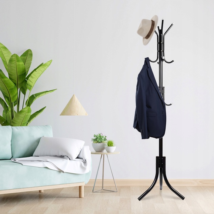 WIESZAK PODŁOGOWY STOJĄCY STOJAK LOFT NA UBRANIA KURTKI 12 RAMION 3