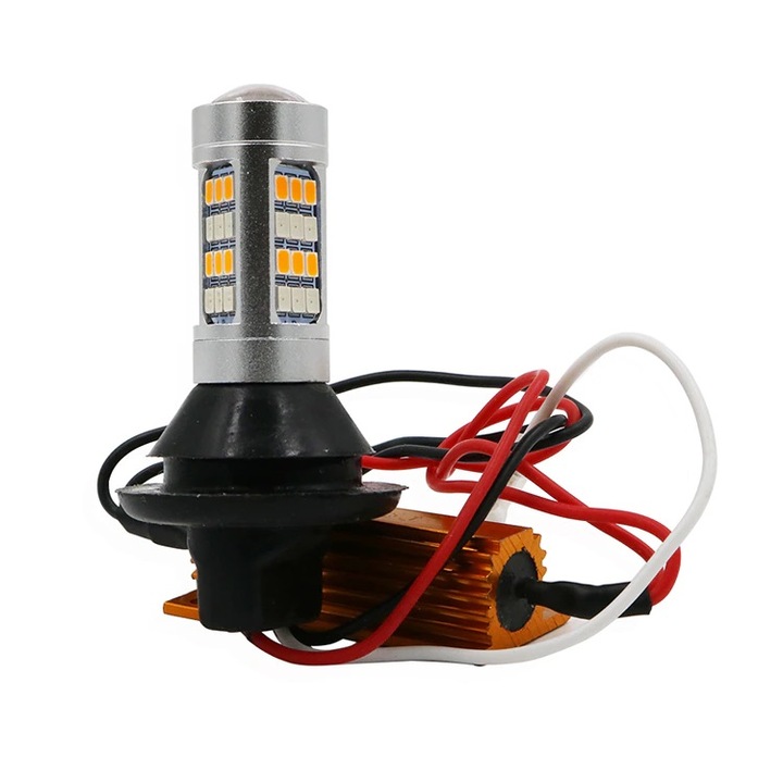 2W1 Światła DZIENNE I KIERUNKOWSKAZY LED DRL P21W