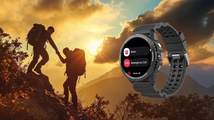Wytrzymały Hammer Smartwatch 2 wodoodporny GPS SOS Duża bateria