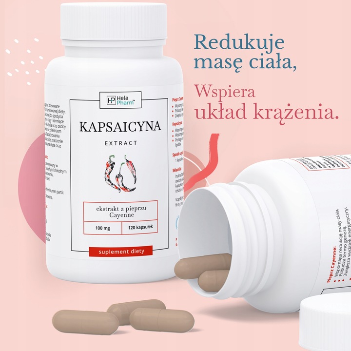 KAPSAICYNA EKSTRAKT 10mg ODCHUDZANIE 120 kaps