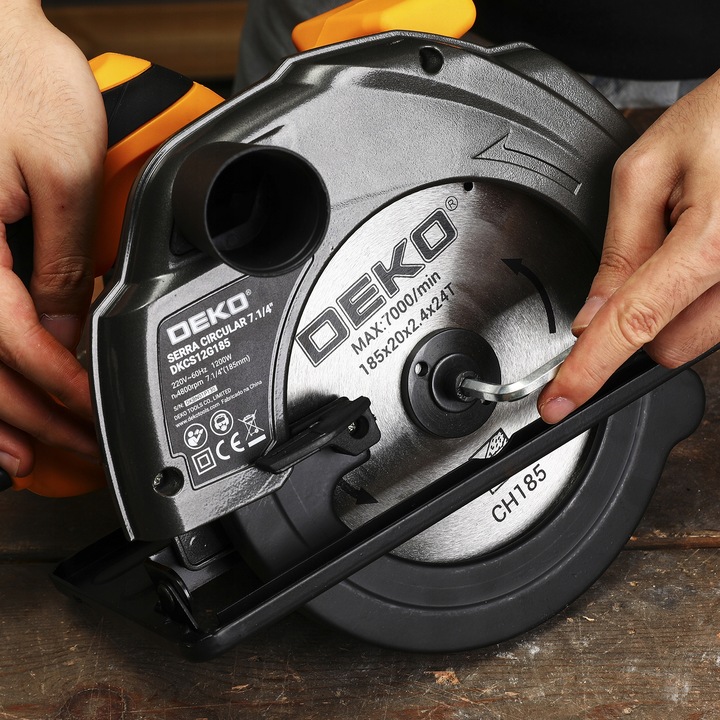 PIŁA TARCZOWA PRZECINARKA RĘCZNA PILARKA DO DREWNA 1200W TARCZA 185MM