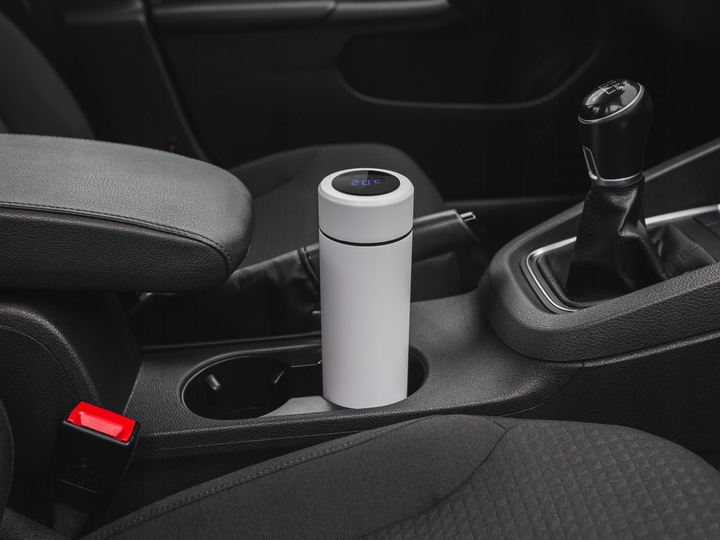 SZCZELNY TERMOS BUTELKA TERMICZNA KUBEK Z TERMOMETREM NA KAWĘ HERBATĘ SITKO