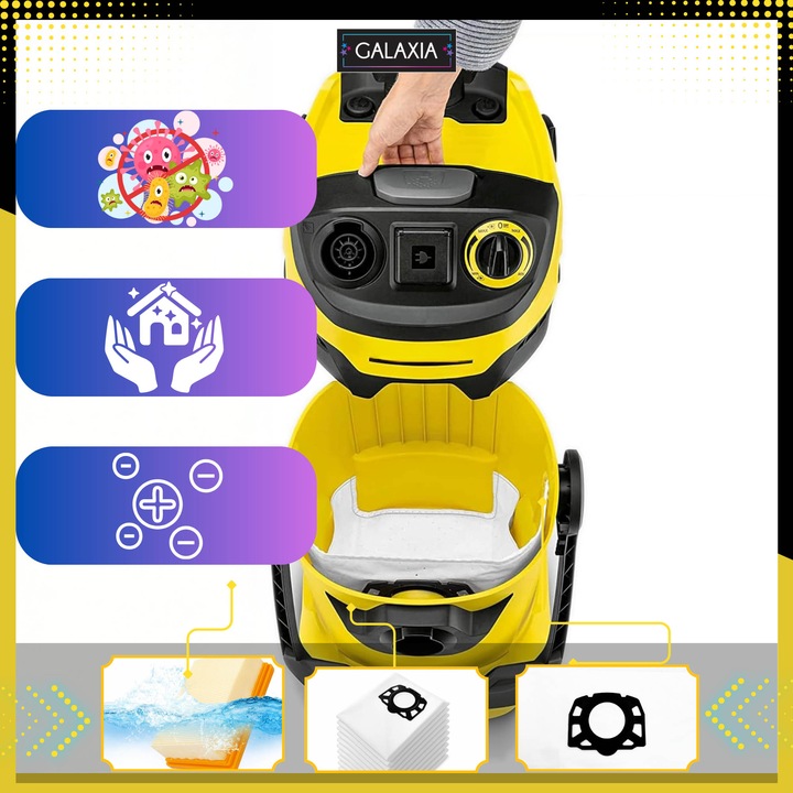 10x Worki do odkurzacza KARCHER WD4 WD5 WD6 MV4 MV5 MV6 SE 5.1000 +