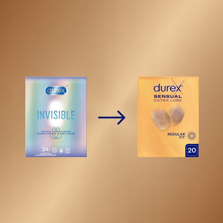 Prezerwatywy DUREX SENSUAL EXTRA LUBRICATED z dodatkowym lubrykantem