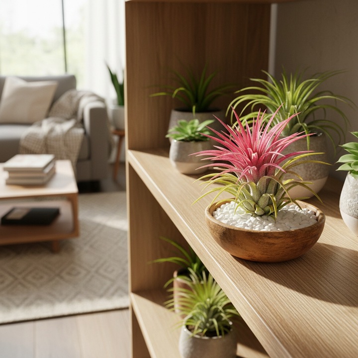 Tillandsia OPLĄTWA ionantha Intensywnie czerwona W ZIMOWYM OPAKOWANIU