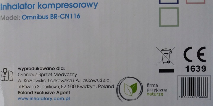 INHALATOR OMNIBUS CN116 NEBULIZATOR PRACA CIĄGŁA GRATIS ZESTAW DO INHALACJI