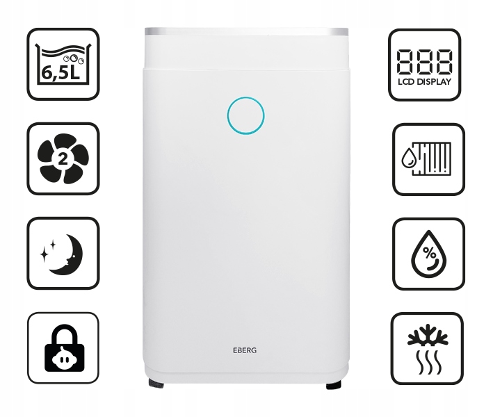 Osuszacz powietrza EBERG AZARI pochłaniacz 20l/24h +WiFi TIMER