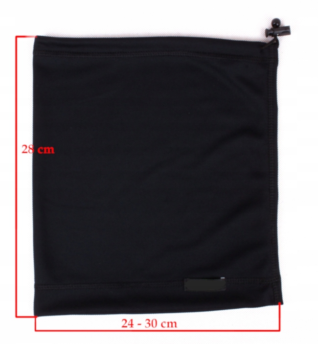 Komin męski zimowy - TERMOAKTYWNY ocieplany POLSKI czarny szalik