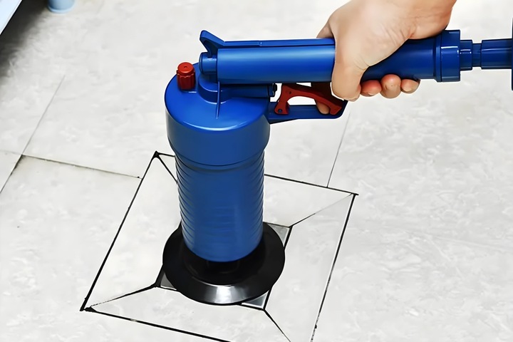 Przepychacz wc udrażniacz rur zlewu pistolet do przepychania toalet kret