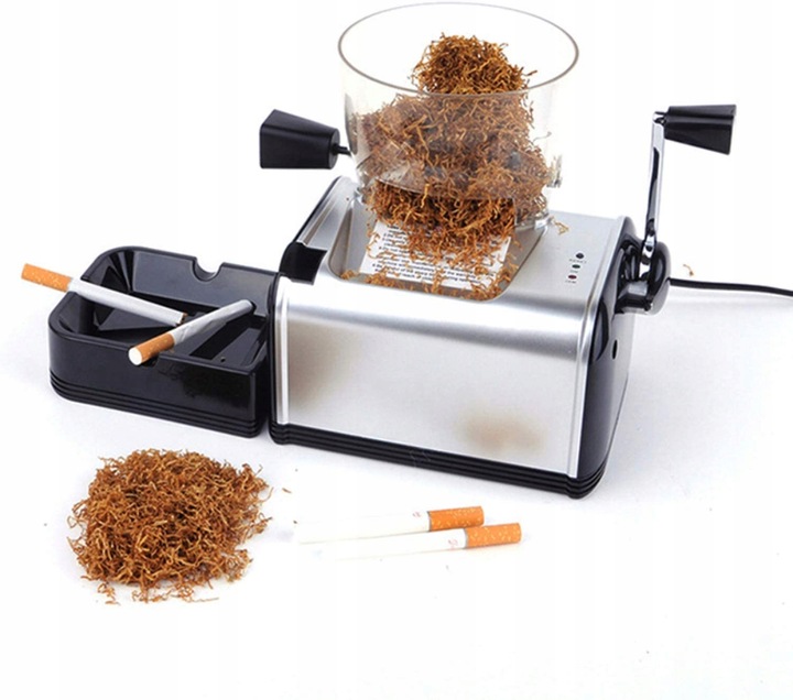 Elektryczna Nabijarka do Papierosów Tłokowa Maszynka Automatyczna Tytoniu