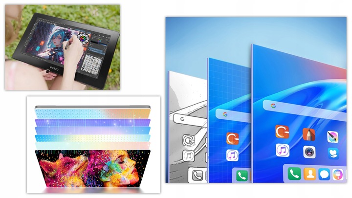 BOSTO A5 Tablet graficzny EKRANOWY 15,6" 2w1 ANDROID 15,6" DOTYK przenośny
