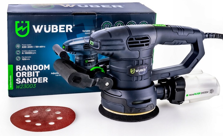 Szlifierka mimośrodowa sieciowe Wuber 1100 W 240 V