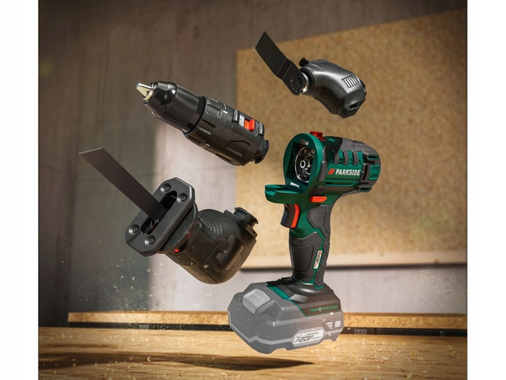 Parkside Wkrętarka multi Urządzenie wielofunkcyjne Combo 3 głowice