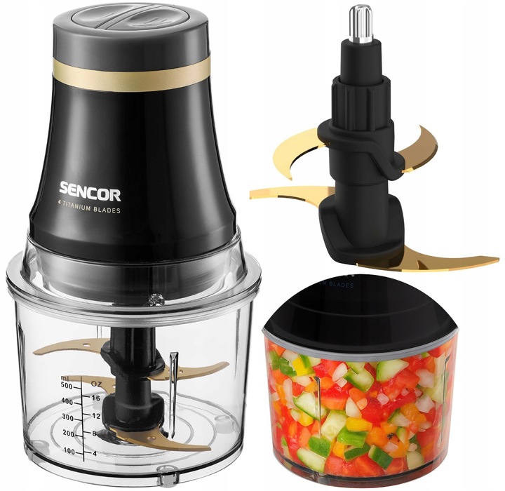 ROZDRABNIACZ SIEKACZ DO WARZYW ŻYWNOŚCI ELEKTRYCZNY SENCOR 500 ML 400