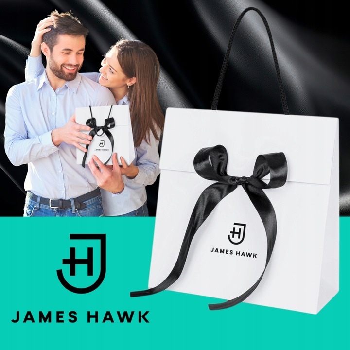 James Hawk Smart Wallet skórzany portfel męski Slim 1,5 cm Czarny Brąz