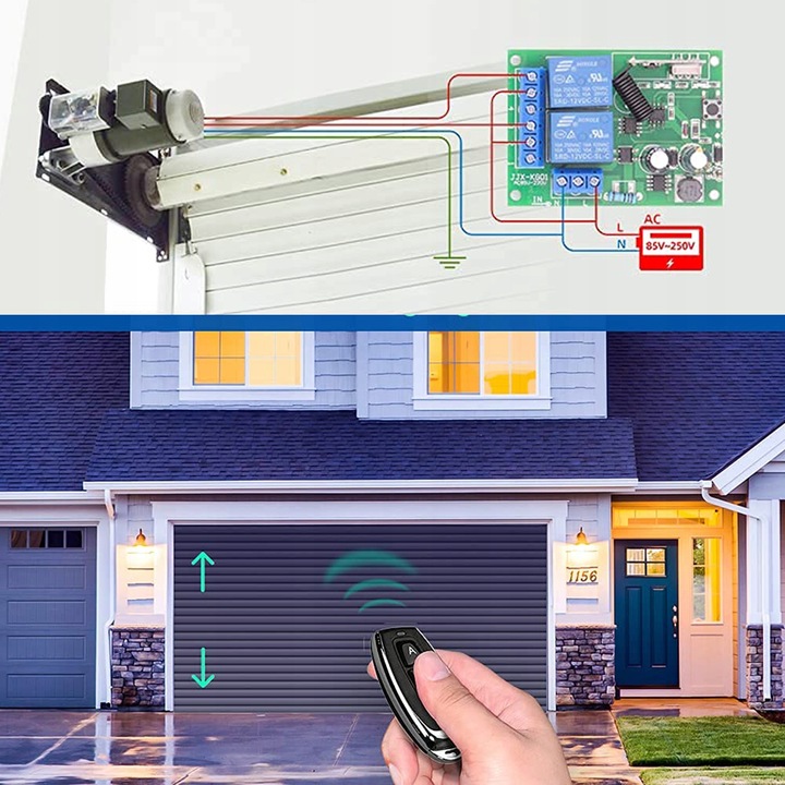 Zdalne sterowanie 230V włącznik 2 kanały na 2 pilota radiowy AC 85-250V 10A