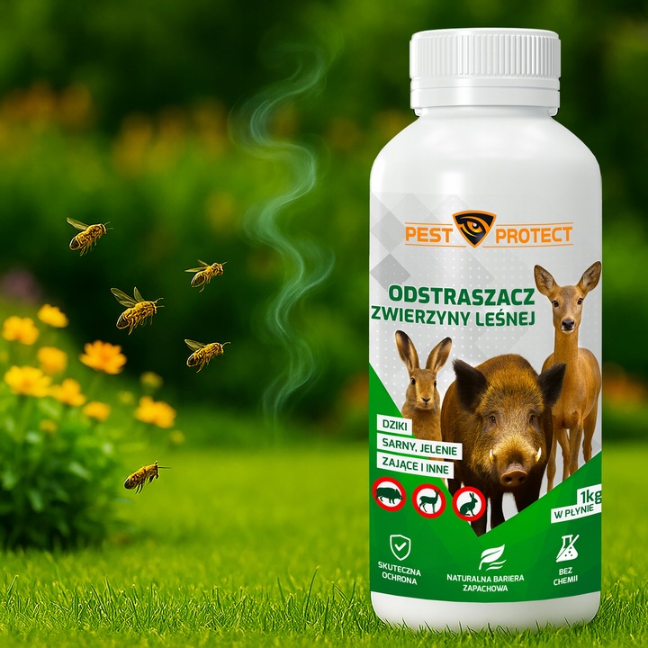 ODSTRASZACZ ŚRODEK NA DZIKI SARNY JELENIE ZAJĄCE PŁYN W PŁYNIE PEST