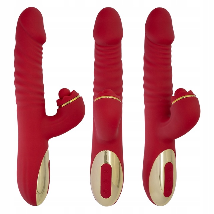 Wibrator Damski Duży Obrotowo Posuwisty Masażer 10 Trybów Wibracji 3w1