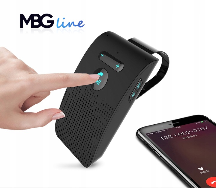 ZESTAW GŁOŚNOMÓWIĄCY BLUETOOTH autostart mówi Po POLSKU ładowarka przewód